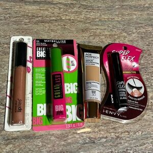 Bonne Bell Lip Lites Caramel Latte, Maybelline Mascara, L’Oreal Foundation, etc